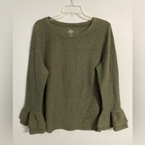 St John’s Bay XL army green long sleeve sweater
